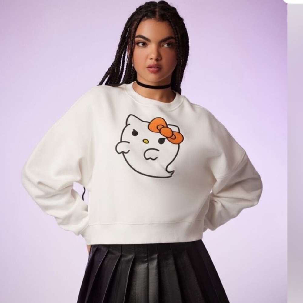 Hello Kitty White Crew Neck Sweater